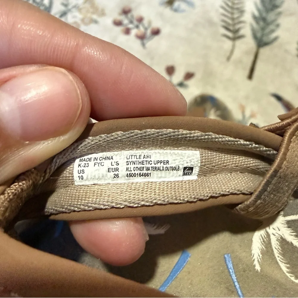 Reef Brown Flip Flops with Palm Tree Design 10